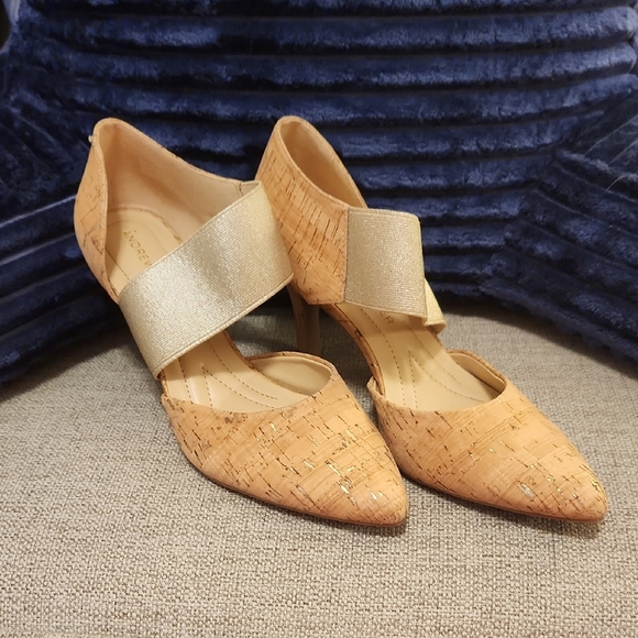Andrew Geller Shoes - Andrew Geller Elegant Cork Women's Shoes 8.5
